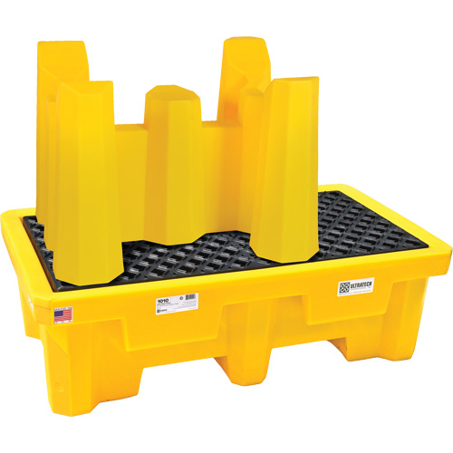 Ultra-Drum Rack 4-Drum Containment System without Drain, 53" L x 53" W x 77.8" H, 3000 US gal. Capacity Solutions industrielles ALPHA