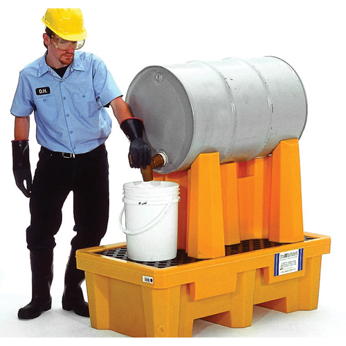 Ultra-Drum Rack 2-Drum Containment System without Drain, 53" L x 53" W x 44.8" H, 1500 US gal. Capacity Solutions industrielles ALPHA