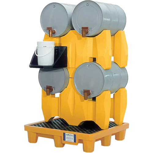 Ultra-Drum Rack 4-Drum Containment System without Drain, 53" L x 53" W x 77.8" H, 3000 US gal. Capacity Solutions industrielles ALPHA