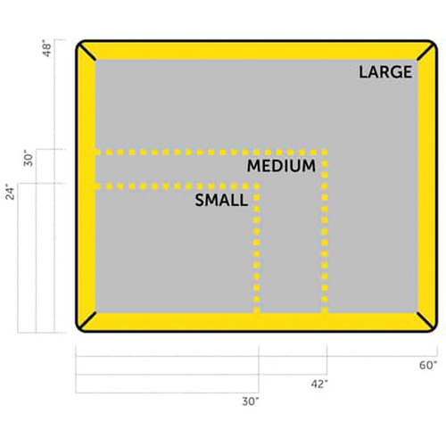 Tampon Ultra-Filter grand, Capacit&eacute; 3,3 gal. US, 5' la x 4' lo x 3" h, Paroi en mousse Solutions industrielles ALPHA