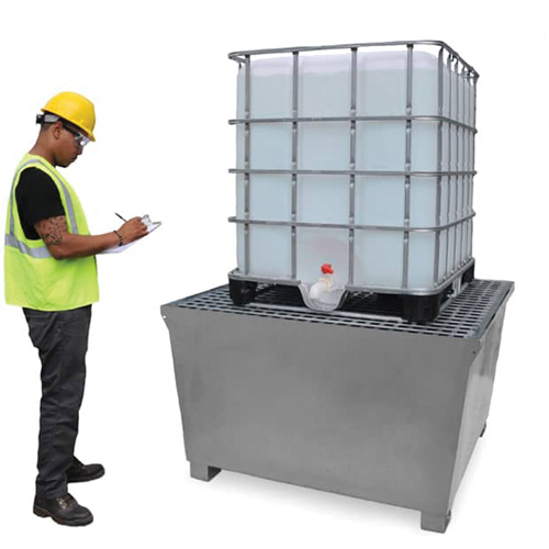 Steel Ultra-IBC Spill Pallet&reg;, 370 US gal. Spill Capacity, 57.6" x 34.7" x 56.9" Solutions industrielles ALPHA