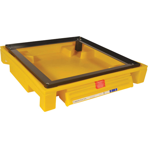 Single Drum Ultra-Safety Cabinet Bladder System, 37,8" lo x 37,8" la x 6,3" h, Capacit&eacute; de charge 1500 lb Solutions industrielles ALPHA
