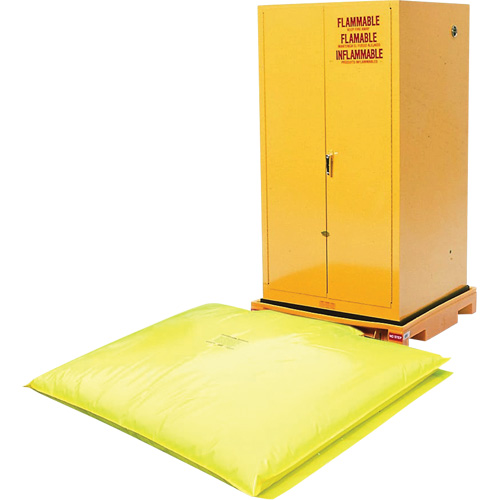 Single Drum Ultra-Safety Cabinet Bladder System, 37,8" lo x 37,8" la x 6,3" h, Capacit&eacute; de charge 1500 lb Solutions industrielles ALPHA