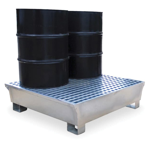 4-Drum Steel Ultra-Spill Pallet&reg;, 68 US gal. Spill Capacity, 49.1" x 47.1" x 10.9" Solutions industrielles ALPHA