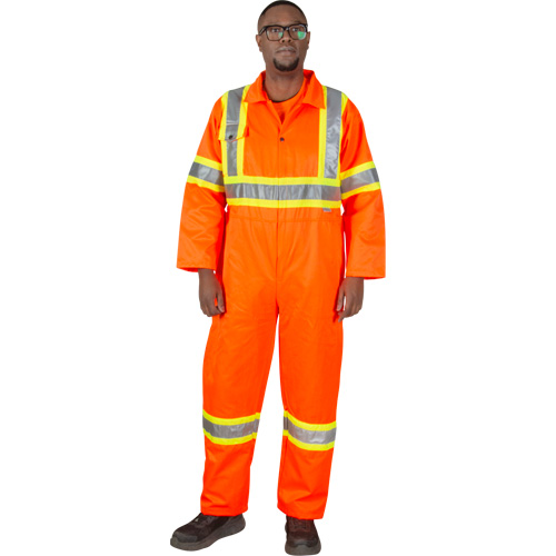 Unlined Safety Coveralls, Medium, High Visibility Orange Solutions industrielles ALPHA