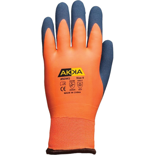 Abrasion-Resistant Work Gloves, 7/Small, Rubber Latex Coating Solutions industrielles ALPHA
