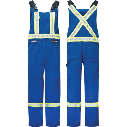 Westex&reg; DH Antistatic 6.5 oz. Flame Resistant Bib Pants, Small, Royal Blue Solutions industrielles ALPHA