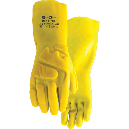 Gants r&eacute;sistant &agrave; la coupe 455 Triple Shot, Taille Grand, PVC, Doublure en Nylon Solutions industrielles ALPHA