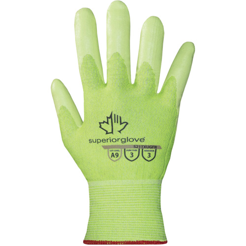 Gants haute visibilit&eacute; r&eacute;sistants &agrave; la coupe S21TXUGFN, Taille 5/2T-petit, Calibre 21, Rev&ecirc;tement Nitrile, Enveloppe en TenActiv, ASTM ANSI niveau A9 Solutions industrielles ALPHA