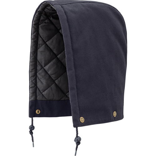 538 Capuchon pour parka, blouson aviateur ou combinaison de s&eacute;curit&eacute; matelass&eacute;e, Bleu marin, Coton Solutions industrielles ALPHA