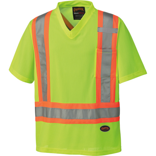 6989 Traffic Micro Mesh T-Shirt, X-Small, High Visibility Lime-Yellow Solutions industrielles ALPHA