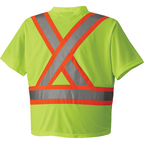 6989 Traffic Micro Mesh T-Shirt, X-Small, High Visibility Lime-Yellow Solutions industrielles ALPHA