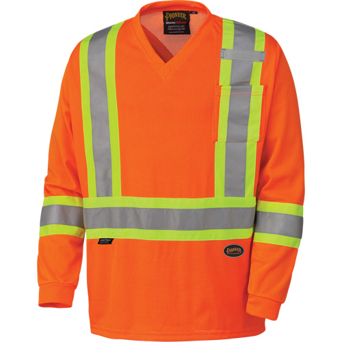 6984 Traffic Micro Mesh Long-Sleeved Safety Shirt, Small, High Visibility Orange Solutions industrielles ALPHA