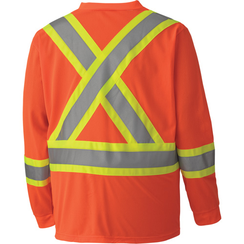 6984 Traffic Micro Mesh Long-Sleeved Safety Shirt, Small, High Visibility Orange Solutions industrielles ALPHA