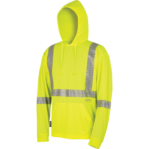 6965 Bird's-Eye Safety Hoodie, Small, High Visibility Lime-Yellow Solutions industrielles ALPHA