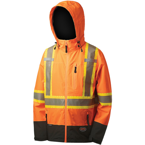 5220 Softshell Waterproof Premium  Safety Jacket, Polyester, High Visibility Orange, 2X-Large Solutions industrielles ALPHA