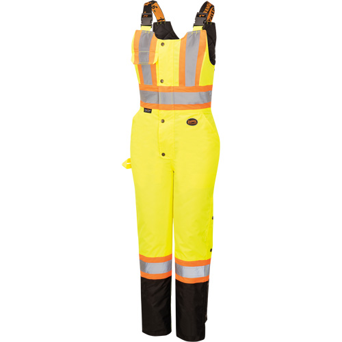 5041BBW Combinaison de s&eacute;curit&eacute; imperm&eacute;able haute visibilit&eacute; pour femmes, Polyester, T-petit, Noir/Jaune lime haute visibilit&eacute; Solutions industrielles ALPHA