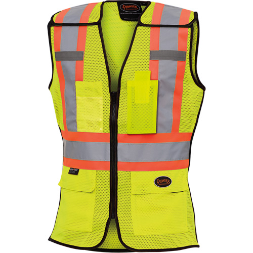 489 Women's High-Visibility Safety Tear-Away Vest, High Visibility Lime-Yellow, X-Small, Polyester Solutions industrielles ALPHA