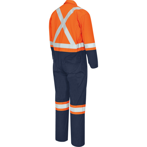 7702BBT Combine de s&eacute;curit&eacute; deux tons FR-Tech, Taille 40 (grand taille), Bleu marin/Orange, 10 cal/cm² Solutions industrielles ALPHA