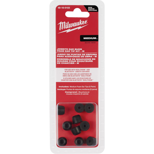 Ensemble d'embouts moyens pour bouchons d'oreilles de chantier Solutions industrielles ALPHA
