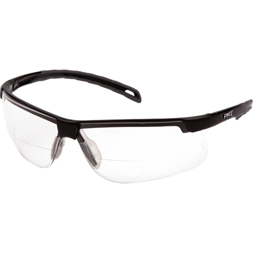Lunettes de lecture H2MAX avec monture noire, Antibu&eacute;e, Transparent, Dioptrie 2,0 Solutions industrielles ALPHA