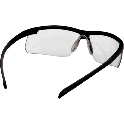 Lunettes de lecture H2MAX avec monture noire, Antibu&eacute;e, Transparent, Dioptrie 2,0 Solutions industrielles ALPHA