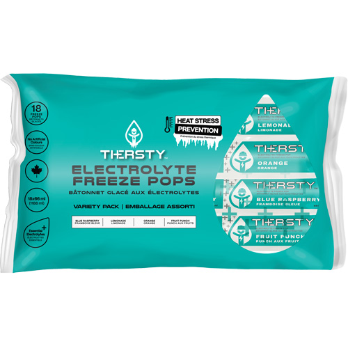 Hydration Drink Freeze Pops, Frozen, Mixed Flavours Solutions industrielles ALPHA