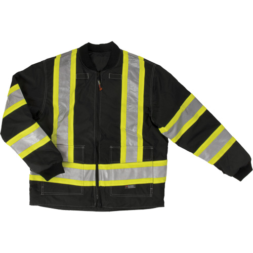 Ripstop 4-in-1 Safety Jacket, Polyester, Black, X-Small Solutions industrielles ALPHA