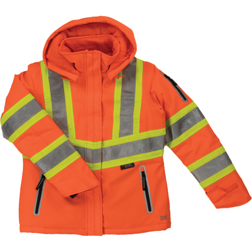 Womens Insulated Flex Safety Jacket, Polyester, High Visibility Orange, X-Large Solutions industrielles ALPHA