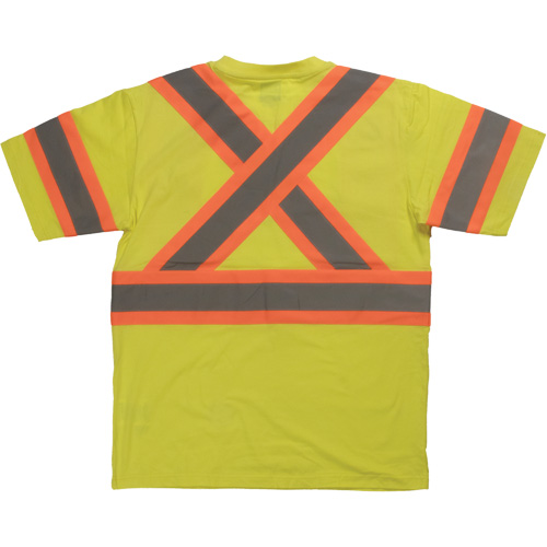 Short Sleeve Safety T-Shirt, Cotton, X-Small, High Visibility Lime-Yellow Solutions industrielles ALPHA