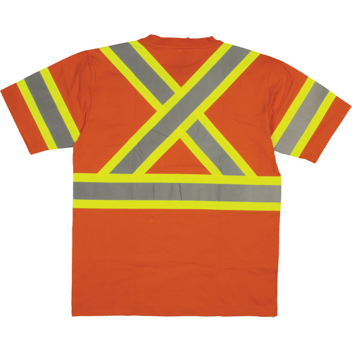 Short Sleeve Safety T-Shirt, Cotton, X-Small, High Visibility Orange Solutions industrielles ALPHA