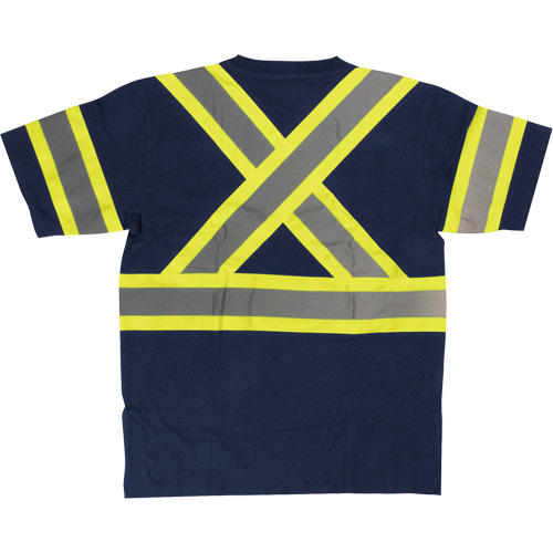 Short Sleeve Safety T-Shirt, Cotton, X-Small, Navy Blue Solutions industrielles ALPHA