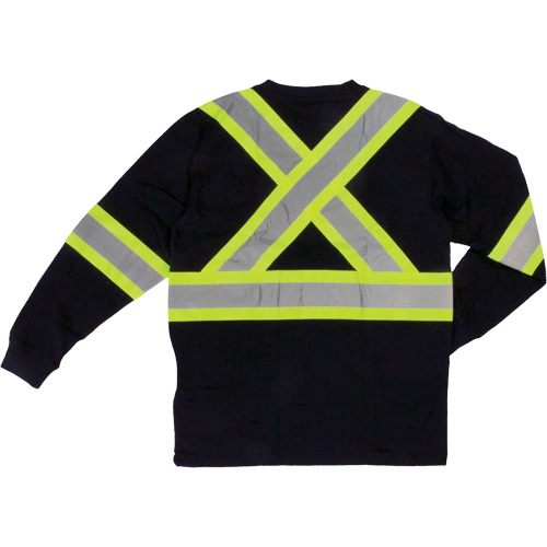 Long Sleeve Safety T-Shirt, Cotton, X-Small, Black Solutions industrielles ALPHA