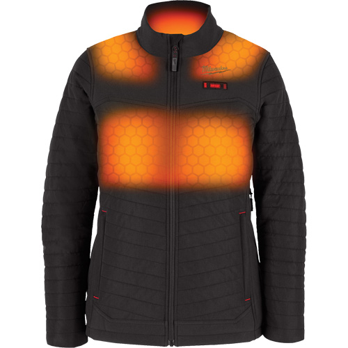 Manteau chauffant M12 Axis avec pile, Femmes, Grand, Noir Solutions industrielles ALPHA