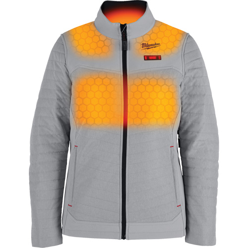 Manteau chauffant M12 Axis avec pile, Femmes, Petit, Gris Solutions industrielles ALPHA