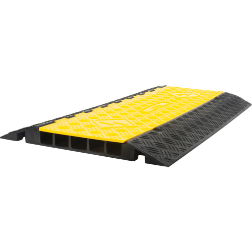 Protecteur de c&acirc;bles en polyur&eacute;thane, 5 canaux, 35,43" lo x 19,69" la x 2" h Solutions industrielles ALPHA