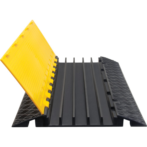 Protecteur de c&acirc;bles en polyur&eacute;thane, 5 canaux, 35,43" lo x 19,69" la x 2" h Solutions industrielles ALPHA