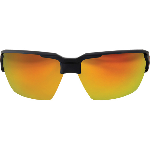 Pumori Safety Glasses, Red/Mirror Lens, Anti-Scratch, ANSI Z87+/MCEPS GL-PD 10-12/Meets/Exceeds CSA Z94.3 Solutions industrielles ALPHA