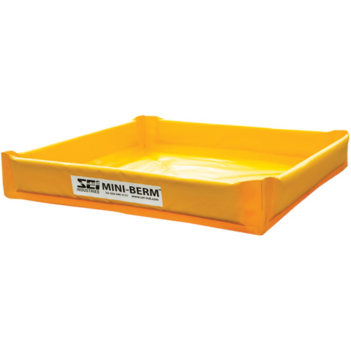 Yellow PVC Mini-Berm, 34 US gal. Capacity, 3' W x 3' L x 6" H Solutions industrielles ALPHA