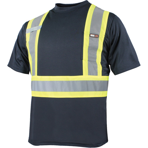 Quick Dry Short Sleeves T-Shirt, Polyester, Small, Navy Blue Solutions industrielles ALPHA