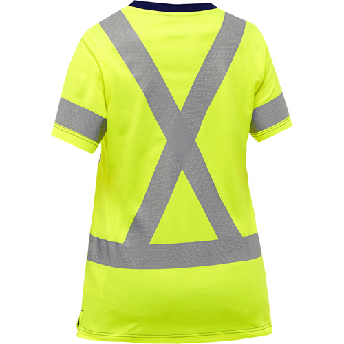 Bisley&reg; Women's X-Back Short Sleeve Shirt, Poly-Cotton, Small, High Visibility Lime-Yellow Solutions industrielles ALPHA