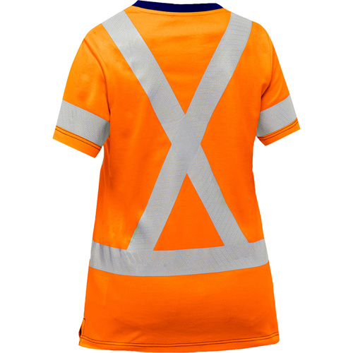 Bisley&reg; Women's X-Back Short Sleeve Shirt, Poly-Cotton, Small, High Visibility Orange Solutions industrielles ALPHA