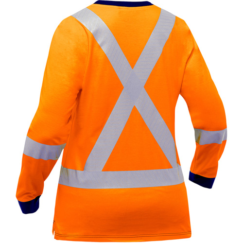 Bisley&reg; Women's X-Back Long Sleeve Shirt, Poly-Cotton, Small, High Visibility Orange Solutions industrielles ALPHA