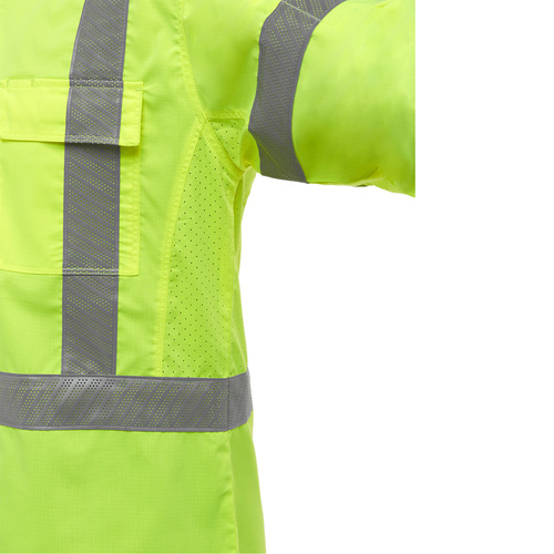 Bisley&reg; X-Back Long Sleeve Work Shirt with X-Airflow, Poly-Cotton, Small, High Visibility Lime-Yellow Solutions industrielles ALPHA