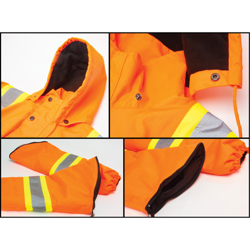 Waterproof 7-in-1 Winter Parka, High Visibility Orange, Medium Solutions industrielles ALPHA