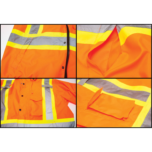 Waterproof 7-in-1 Winter Parka, High Visibility Orange, Medium Solutions industrielles ALPHA
