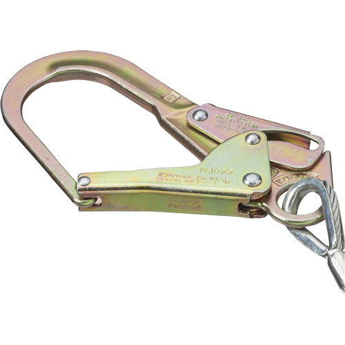 SA-5502-6 Shock Absorbing Lanyard, 6', Form Hook Center, Snap Hook Leg Ends, Galvanized Steel Solutions industrielles ALPHA