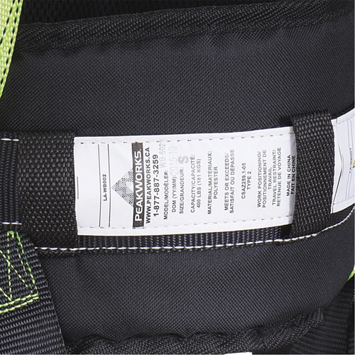 FBH10000E1020-S  Harnais de s&eacute;curit&eacute; s&eacute;rie entrepreneur avec ceinture de positionnement, Certifi&eacute;e CSA, Classe AEP, Petit Solutions industrielles ALPHA