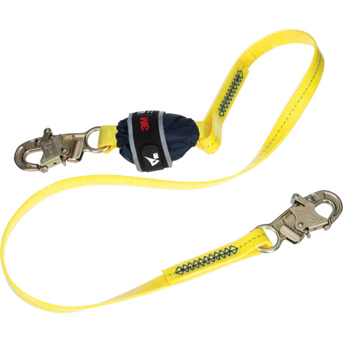 Coated Web Shock-Absorbing Lanyard, 6', Snap Hook Center, Snap Hook Leg Ends Solutions industrielles ALPHA