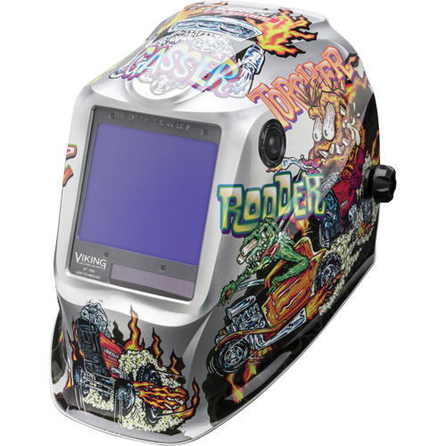 VIKING 3350 Hot Rodders Welding Helmet, 3.74" L x 3.34" W View Area, 5 - 13 Shade Range Solutions industrielles ALPHA